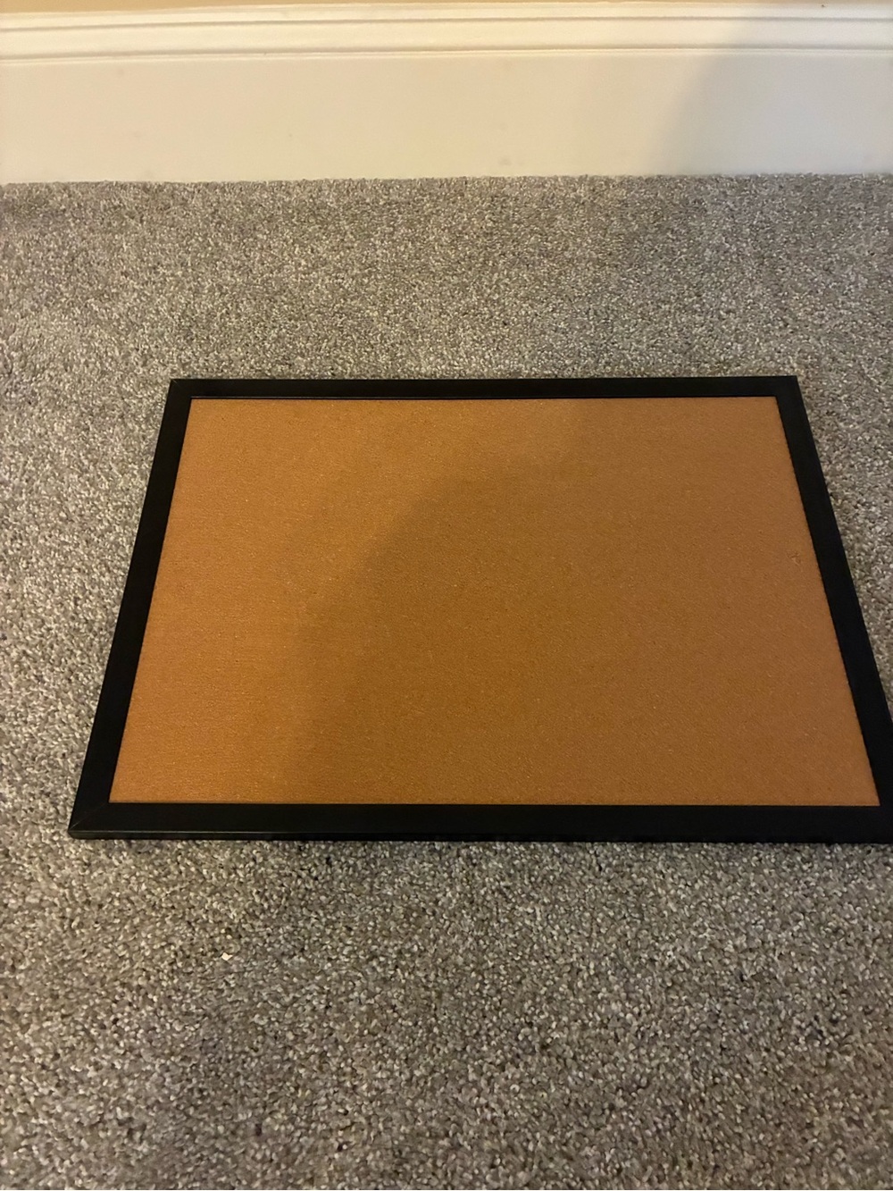 Black Framed Cork Bulletin Board in Brown